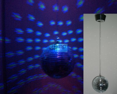 Disko-Kugel Disco-Diskokugel Dreh-Motor+LED-Beleuchtung