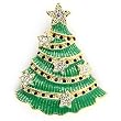 Gold plated Brooch with Clear CZ - Christmas Tree Gold plated Brooch with Clear CZ - Christmas Tree