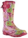Flower Girl's Flower And Ladybird Wellington Boots - Pink/Multi