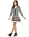 Floerns Women's Boho V Neck Vintage Print Dress Black XXL