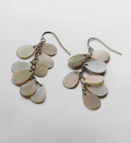 Shell Leaf Abalone Drop Earrings