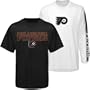 Reebok Philadelphia Flyers Black-White 3-In-1 T-shirt Combo Pack (Small)