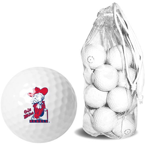 Mississippi Rebels Ncaa 15 Golf Ball Clear Pack