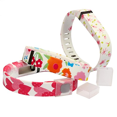 Generic Replacement Wrist Band for Fitbit Flex with Secure Fasteners Sleeve and Metal Clasps Small/Large Pack of 3