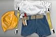 Constructionl Outfit #598311 fits 12" Pink Moose animals and most Webkinz, Shining Star and 10"-12" Stuffed Animals
