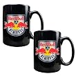 NY/NJ Red Bull Soccer 2pc Black Ceramic Mug Set - Primary Team Logo MAJOR-LEAGUE-SOCCER Soccer