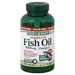Nature's Bounty Fish Oil, Odorless, Omega-3, 1000 mg, Softgels, Value Size, 200 ct.