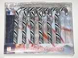 CHICAGO WHITE SOX Team Logo & Colors CANDY CANE CHRISTMAS ORNAMENT SET (6 pack)