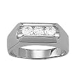 18K White Gold Man's Diamond Ring