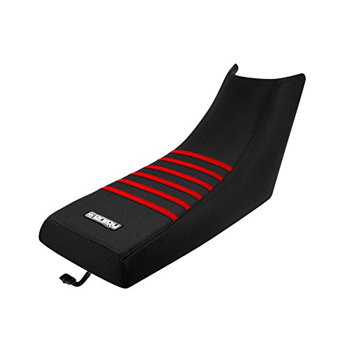 Enjoy MFG 1987 2006 Yamaha Banshee All Black / Red Ribs Seat Cover