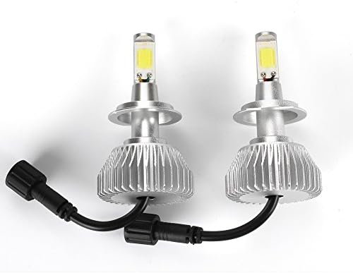 SUPERLT LED Headlight Bulbs Hight Power Ultra Bright 32W 2200LM IP68 6000K COB LED w/Heat Sink+Cooling Fan Pack of 2-H7