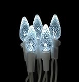 Review Vickerman  / Set of 70 Polar White LED C6 Christmas Lights - White Wire