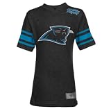 NFL Reebok Carolina Panthers Youth Girls Fashion Jersey T-Shirt - Black (Large)