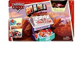 Disney Pixar Cars Mini Adventures Flo's V8 Cafe Playset with Lightning McQueen Vehicle by Cars Movie Disney 2006
