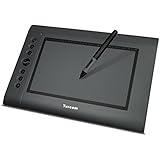 Turcom TS-6610 Graphic Tablet Drawing Tablets and Pen/Stylus for PC Mac Computer, 10 x 6.25 Inches Surface Area 2048 Levels of Pressure Sensitive Surface with 8 Hot Keys, 4000 LPI Resolution, Ideal for Kids and Artists