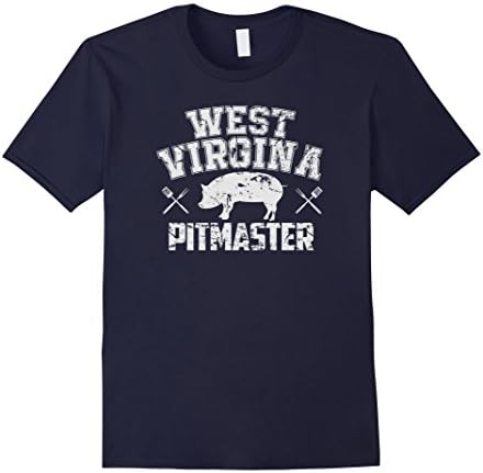 Men's West Virginia Barbecue Pitmaster Shirt - Pit BBQ Competition 3XL Navy
