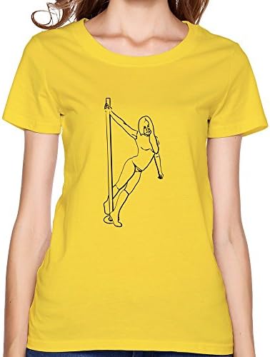 JPMEN Women's Pole Dancing T-shirt - XXL Yellow