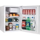 Haier America 2.7 Energy Star Cuft Refrigerator Freezer White Space-saving Flat Back Design