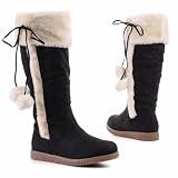 Produkt-Bild: Damen Schuhe, STIEFEL, BOOTS MIT BOMMEL, 864-10, Synthetik in hochwertiger Leder Optik