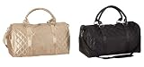 Gold Ladies Quilted Plaid Travel Overnight Carry on Duffle Reviews