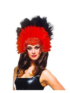 Black and Red Vegas Showgirl Headpiece