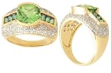 18K Peridot, Tsavorite & Diamond Ring by Palermo