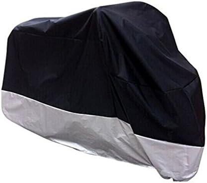 Atpmtas All Season Black Waterproof Sun Motorcycle Cover Fits Harley Davison Honda Suzuki Yamaha Kawazaki Cruiser Tourer Chopper (XXXL)