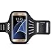 Samsung Galaxy S7 Armband, Gulito Armband for Galaxy S7 - Lightweight & Adjustable with Key Holder & Card Slot, Ideal for Workout, Hiking, Jogging, Gym, Running or Other Sports (Black)