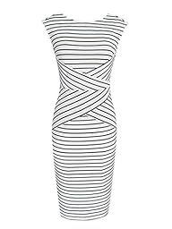 Choies Womens Mixed Stripe Sleeveles…