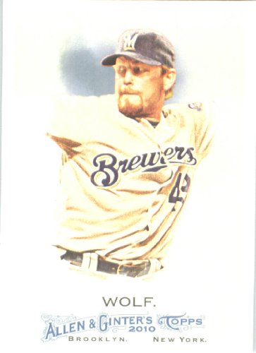 2010 Topps Allen & Ginter Baseball Card # 190 Randy Wolf - Milwaukee Brewers - MLB Trading Card in Screwdown Case