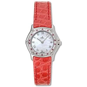 Ebel Sport Classic Mini Ladies Watch Stainless Steel Mother-of-Pearl Dial with Diamond and Ruby... by Ebel