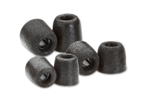 Comply T-200 Isolation Earphone Tips (Black, 3 Pairs, S/M/L)