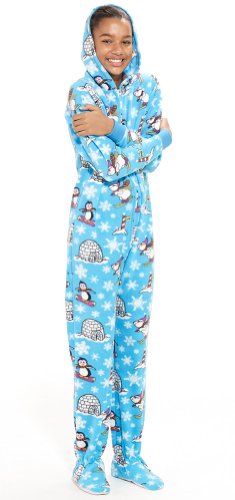 Footed Pajamas Winter Wonderland Kids Hoodie One Piece