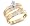 Diamond Rings Set Engagement Wedding Bands Yellow Gold Men Lady .11ct, Size 5