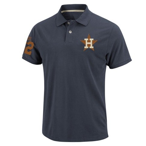 Houston Astros Cooperstown Majestic Bogee Polo Shirt