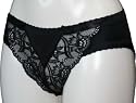 Ex Store Black No VPL Floral Lace Knickers 8728