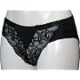 Ex Store Black No VPL Floral Lace Knickers 8728