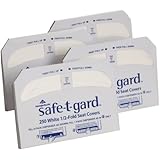 Georgia-Pacific Safe-T-Gard 47052 White 1/2-Fold Toilet Seat Cover, 17.44" Length x 14.5" Width