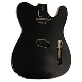 Golden Gate S-301 T Style Guitar Body Black Single Cutaway Single Coil Pick-up Made from Basswood Precision Routed for Pick-ups Electronics