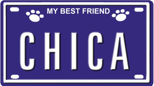 CHICA DOG NAME PLATE FOR PET CARRIERS OR CAGES