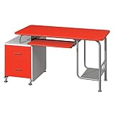 Techni Mobili Kids and Teens Computer Desk- Red & White