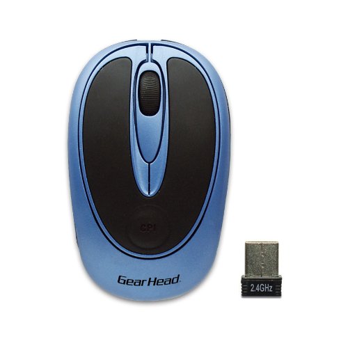 2.4GHz Wireless Optical Nano Mouse (Blue) (USB)