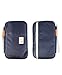 JAVOedge Blue Large Zippered Passport/Travel Document Organizer Wallet with Wristlet and Bonus Drawstring Storage Bag