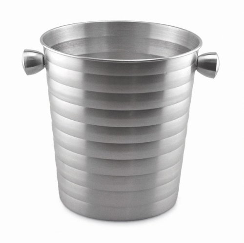 Satin Finish Brushed Aluminum Beehive Ice Bucket