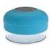 MEMTEQ Wireless Bluetooth V3.0 + EDR Speaker, Waterproof Shower Speaker, Hand-free Speakerphone with Built-in Mic and Suction Cup – Blue