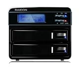 RAIDON GR3630-2S-SB3 2fach RAID USB3 eSATA fuer 8,9cm 3.5Zoll HDDs externes RAID 0,1 LCD-Display  Aluminium schwarz