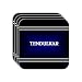 Personal Name Gift - "TENDULKAR" Set of 4 Mini-Mousepad Coasters (black design)