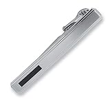 IMAGE OF **Clearance** **Over 70% off** Men's STEL Stainless Steel Tie Bar with Black Enamel Inlay Accent **while supplies last**