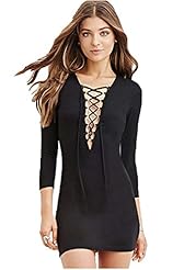 Sexy V-neck Long Sleeves Nylon/Spandex Cocktail Knee Length Lace Stretchy Bandage Dress/Bodycon Dress/Club Dress/Evening Dress/Party Dress 