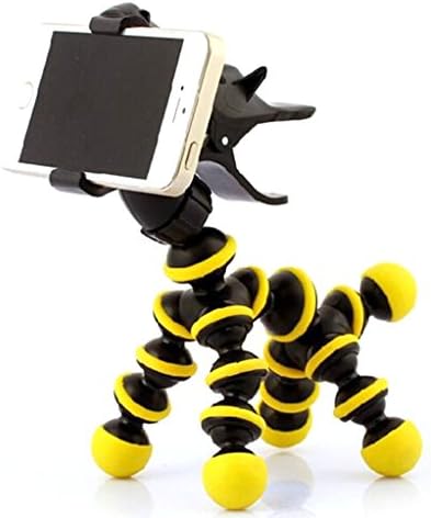 Cyber Digital Creative Adjustable Pony Lazy Phone Holder With Universal Dock For Iphone 6, 6 plus,Samsung Galaxy Black With Yellow